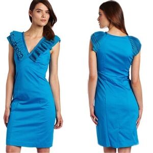 Ted Baker Cuful Sheath Dress Turquoise Blue 8